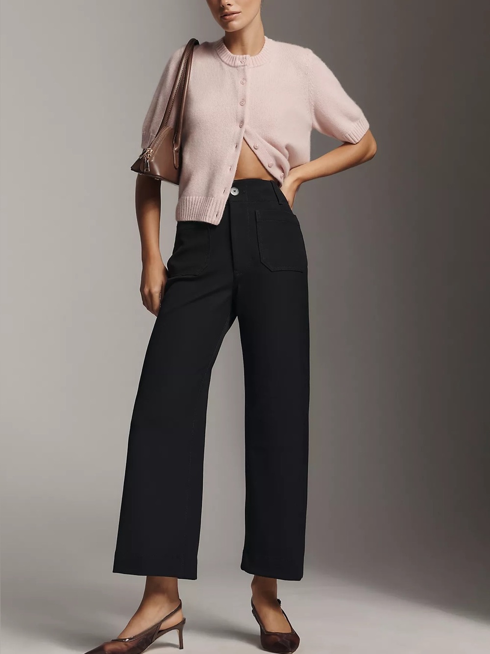 Anthropologie Colette Crop Stretch-Twill Pants by Maeve - Picture 2 of 5